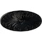Ekena Millwork Madrid Ceiling Medallion, Hand-Painted Jet Black, 24 3/4"W x 12 1/2"H x 1 3/4"P CM24X12MABLF - alternate 1